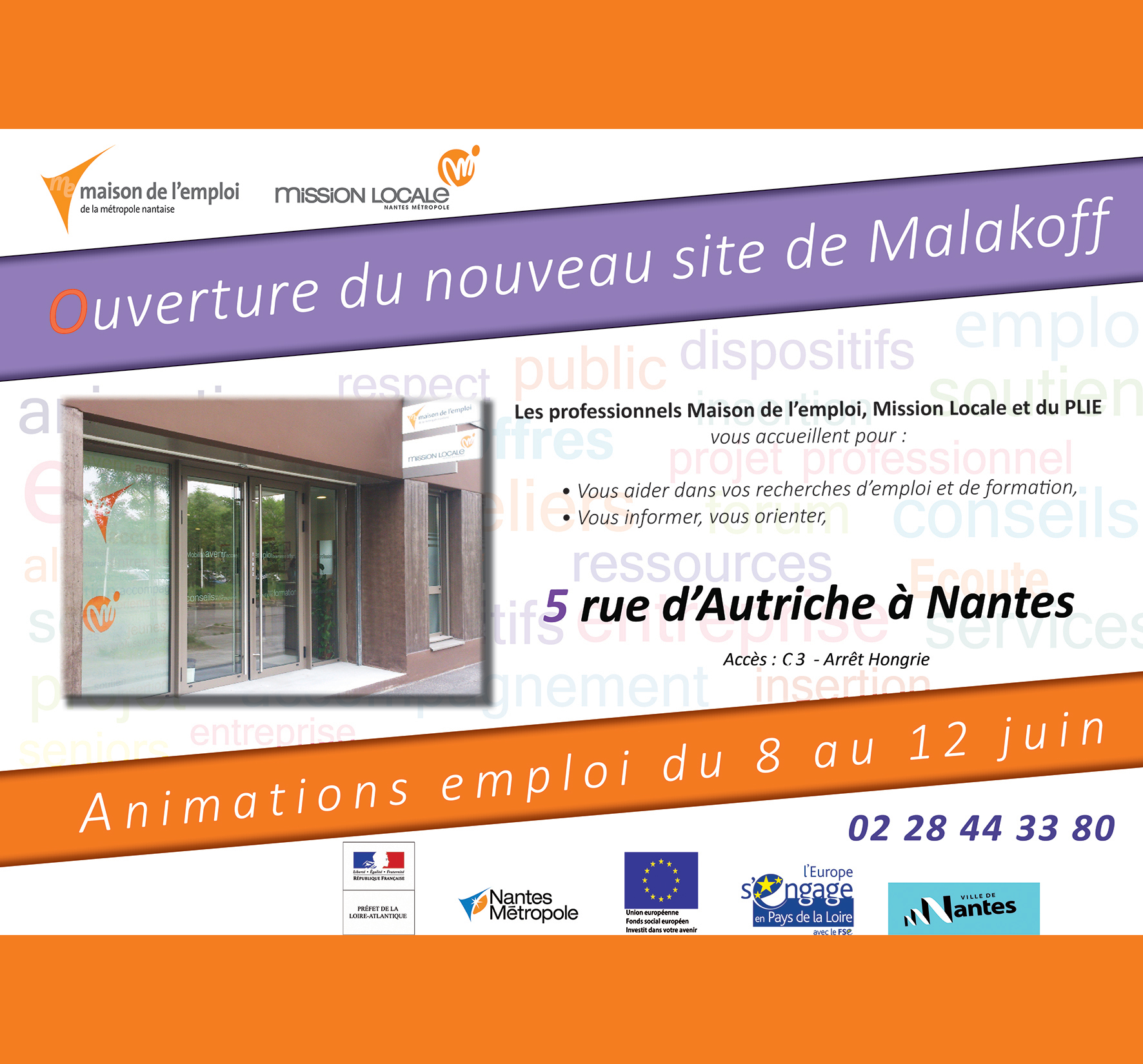 Un nouveau site Maison de l'emploi / Mission locale à Nantes – Malakoff