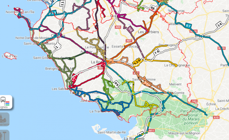 Prendre le car en Vendée