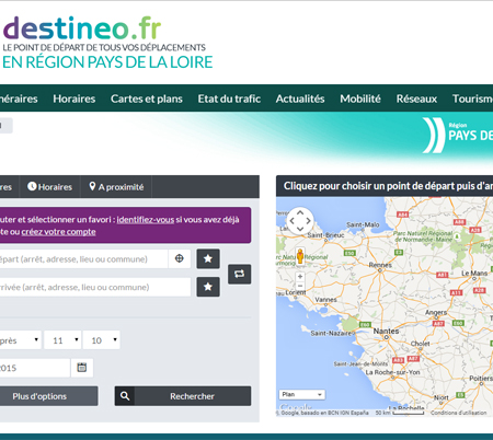 Destineo : se déplacer en Pays de la Loire