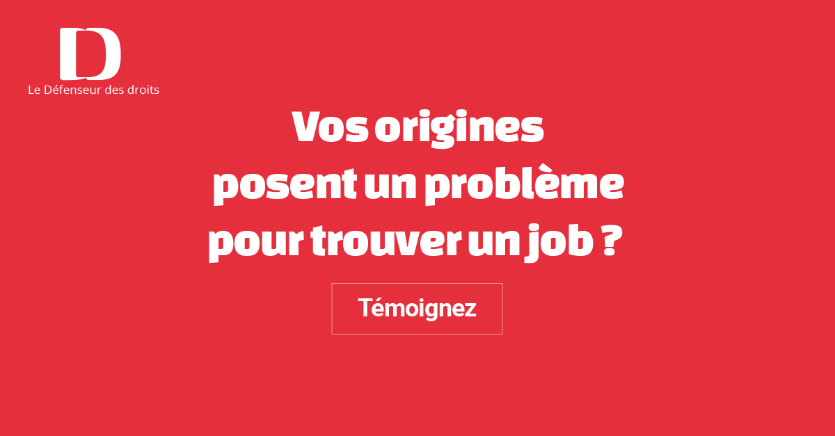 Moins de 35 ans, faites entendre votre voix pour lutter contre les discriminations à l’embauche !