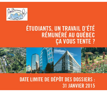 Etudiants de Laval, un job cet été au Québec, ça vous tente ?