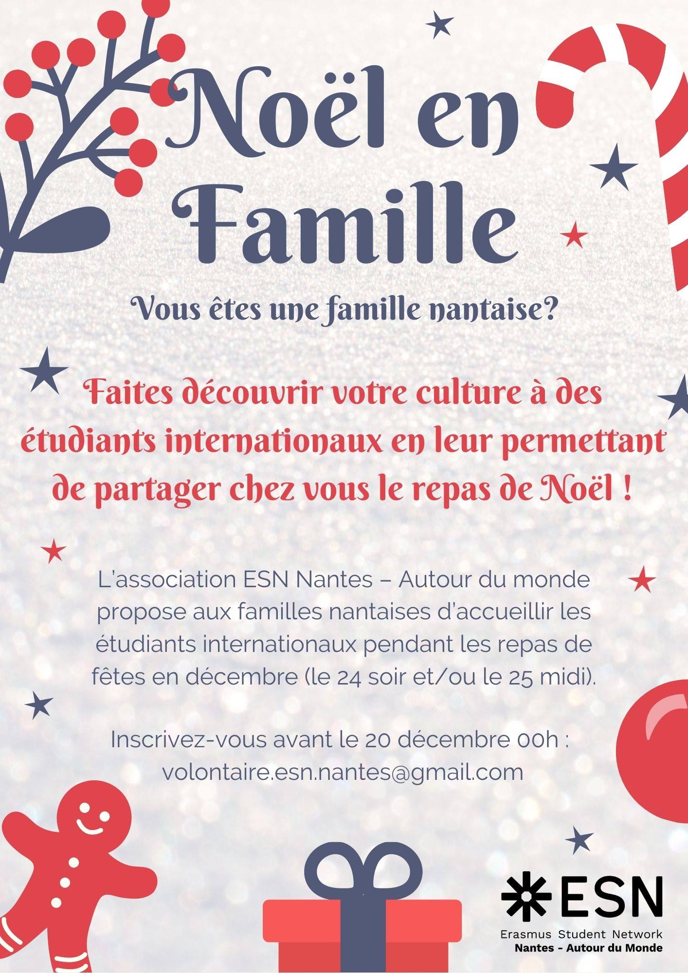 Un.e étudiant.e étranger.ère à votre table de Noël ?