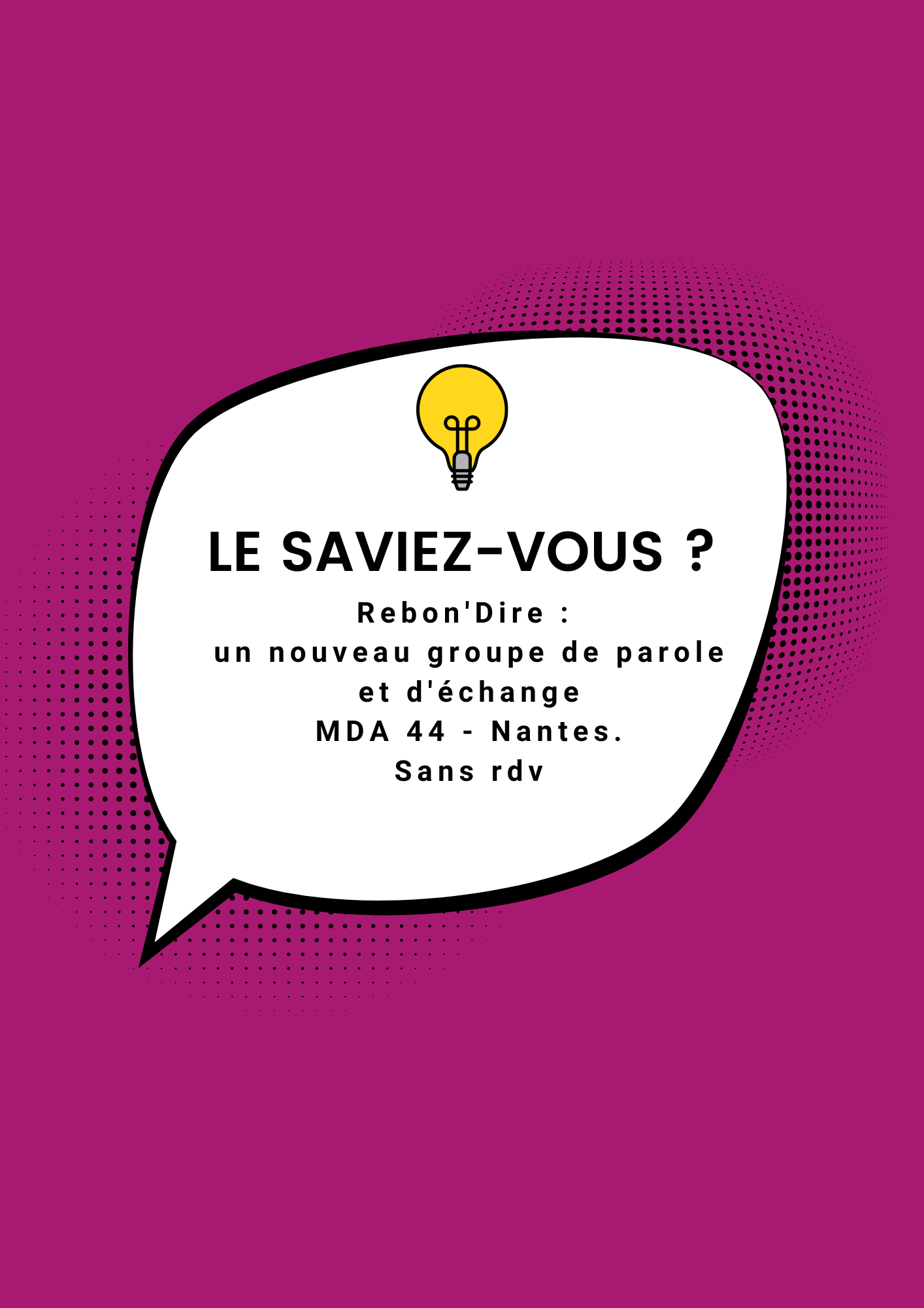 Rebon'Dire : le groupe de parole de la MDA 44