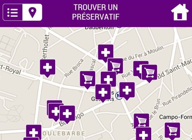 Une application Smartphone pour Trouver Un Préservatif partout et à tout moment